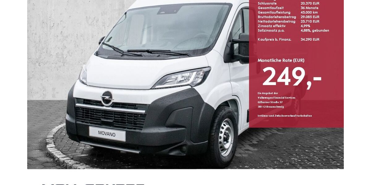Opel Movano 8.500 km 33.490 &euro; Kaarst 41564